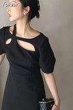 Woman Dress Vintage Irregular Summer Robe Femme Chic Hollow Out Slim Fit Koream Maxi Dresses 2023 Vestidos De Mujer