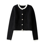 Spring Gold Row Buckle Knitted Coat 3991001-Outfit