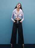 Female Long Sleeve Outerwear Chic Tops Women Fashion Patchwork Faux Fur Knitted Cardigan Sweater Vintage With
