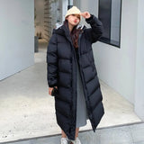 2022 Winter Warm Parka Long Women's Down Jacket Snow Coat Women Hooded Jacket Thicken Warm Elegnat Female Windproof