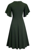 Elegant Keyhole Flying Sleeve Skater