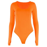 Neon Bodysuit Women Long Sleeve Bodycon Sexy 2023 Autumn Winter Streetwear Club Party Outfits Casual Female Clothing 1028-1-Outfit