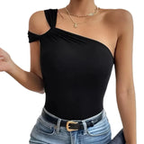 Toloer Women's Wear 2024 Fashion Sexy Off The Shoulder Waist Female Jacket Small Vest Senior Sense Temperament Pure Color Thin-Outfit