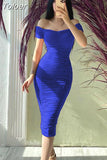 Women Sexy Bodycon Draped Solid Color Long Dress Elegant Backless One Off Shoulder Casual Party Club Corset