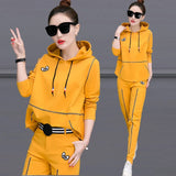 Piece Set Tops And Pants Outfit For Women Clothes Autumn Fashion Hooded Pullover 2022 Tracksuit Korean New Winter