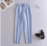 Women Blazers Set 2022 New Women's Office Suit Coat Vintage Long Sleeve Jacket Casual Female Tops And High Waist