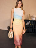 New Women's Gradient Bag Hip Sleeveless