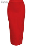 Skirts Womens 2023 Summer Sexy Bandage Pencil Skirt Woman Clothes Plus Size Fashion Harajuku Vintage Elastic Ladies