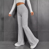 New Wish Autumn And Winter Fashion Casual Pure Color Micro-Slung High-Rise Trousers Slimming Trousers