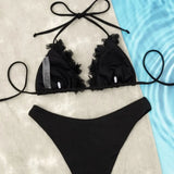 2022 New Embroidery Pit Terms Solid Colored Swimsuit