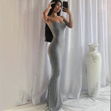 Toloer Women's 2024 Summer New Sexy Sling Waist Show Thin Bag Hip Dress Women's Casual Beach-Outfit