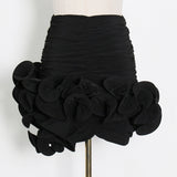 Toloer Design Feeling Fluffy Skirt 2024 New Milk White Zipper Package Hip Wood Ear Splicing Short Skirt Woman-Outfit