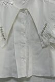 Puff Sleeve Blouse Women Sweet Peter Pan Collar White Shirts Fashion White Korean Y2k Tops 2023 Blusas Muer De