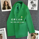 Toloer Fried Street Small Suit Jacket Female 2024 Spring And Autumn New Korean Version Web Celebrity Temperament Small Casual Suit-Outfit