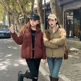 Short Money Three Button Cotton-Padded Clothes Show Thin Warm Coat Korean Version Leisure Autumn Winter Loose Fashion Versatile Small-Outfit