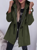 Fashion Casual Autumn And Winter Hooded Zipper Jacket Women's