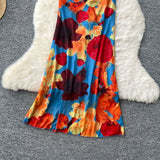 Design Heartened Machine Hollow Bare Back Sling Folds To The Waist-To-Wear Dress Women's Holiday