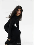 Hot Knitted Hollow Skirt + Vest Skirt Set Women's Soft Knitted Burqa Holiday