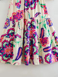 Women's V-Neck Flower Print Long Dress