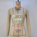 Toloer Women's Spring / Summer 2025 New Women's PU Leather Print One-Word Collar Sexy Wrapped Chest Vest-Outfit