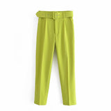 2025 New 褶皱 Multi-Colored Harun Pants Casual Solid-Colored Small-Footed Women's Trousers