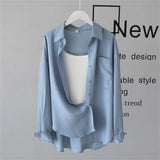 And Autumn Thin Shirt Outside The Women's Leisure Relaxed Long-Sleeved Chiffon Sunscreen Jacket 2025