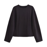 Sports Solid Suit 2025 Spring Double-Sided Cloth Collar Collar Jersey Elastic High-Waisted Trousers