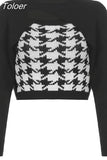 Women Plaid Sweater Korean Pullover Fashion Clothes Irregular Cropped Tops Y2K Pullovers Aesthetic Sweaters Vest 2 Pieces