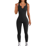 Women Sport Yoga Fitness Jumpsuit Sexy Sleeveless Vest Bodysuit Slim Casual Bodysuit Female One Piece Jumpsuit and