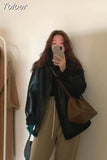 Women Faux Leather Fur Coats Sheep Leather Shearling Jackets Lady's Fashion Long Sleeve Zipped Outerwear Fall Winter Warm