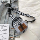 Women Waist Packs Female Mini Patchwork Canvas Chic Fanny Pack Streetwear Hip-hop Pouch Unisex Crossbody All-match Harajuku