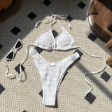 2024 New Sweet Sexy Drawstring Strap Split Swimsuit Bikini