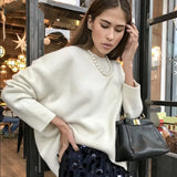 Winter Oversized Sweater Women 2020 Elegant Knitted Basic Pullovers O Neck Loose Soft Female Cashmere