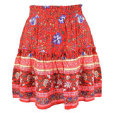 Mini Skirts 2020 New Floral High Waist Frills Skirt For Women Young Girl Summer Fashion Boho Beach Sexy Short