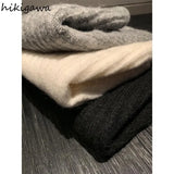 Ropa Mujer Tknitted Cropped Pullovers for Women Turtleneck Short Sleeve Tunic Jumper Pull Femme Fashion Casual Y2k