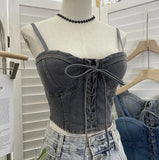 Beat With Chest Pad Adjustable Strap With Denim Vest Strap Strap Slings