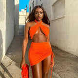 women's dress 2021 sleeveless sexy halter mini dress women bodycon sundress hollow out streetwear party club wear
