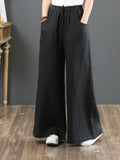 Summer Harem Pant Women's Cotton Linen Pants Casual Loose Trouser Women Cotton Oversize Pockets Wide Leg Flares