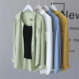 And Autumn Thin Shirt Outside The Women's Leisure Relaxed Long-Sleeved Chiffon Sunscreen Jacket 2025