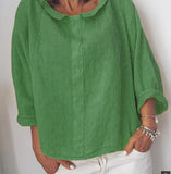 Attractive Solid Color Collar Pullover