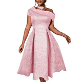 Africa's New Slanted Shoulder Dress Banquet Dinner Dress Dress Dress