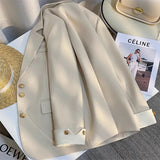 Toloer Spring Dress New Advanced Design Sense Blue Suit Jacket Female Korean Foreign Style Korean Version Casual Small Suit Female-Outfit
