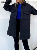 Blue Parkas Winter Jackets Women 2022 Oversized Coats Female Green Down Cotton Winter Coat For Women Long Jacket Red