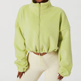Loose Rope Zippered Sweater Fashion Hot Girl Dress Thick Sports Coat Peumen Autumn