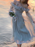 Dress Beach Style Casual Sundress Women Korean Clothing Elegant Midi Dress Even Party Office Lady 2022 Summer