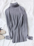 Women Turtleneck Sweaters Autumn Solid Slim Pullover Coffee Soft Knitted Jumper Pulls Warm Sweater Winter Turtleneck