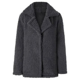 Women Faux Fur Coat Warm Soft Fur Outwear Plus Size Plush Overcoat Women's Jacket Casual Solid Winter