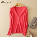 Women's Cashmere Cardigan For Women Long Sleeve Knitted Female Cardigans Short Ladies Cardigans Women's Sweater Autumn