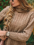 Warm Winter Women Sweater Turtleneck New Knitted Slim Green Thick Solid Basic Winter Pullover Sweater For Women