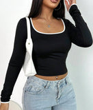 Women's Collider Round-Neck Long Sleeves Caught Short